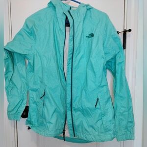The North Face Women's Light Aqua Rain Jacket Sz M